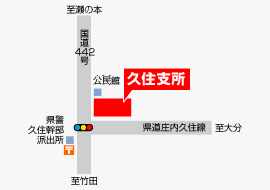 久住支所の交通アクセス案内地図